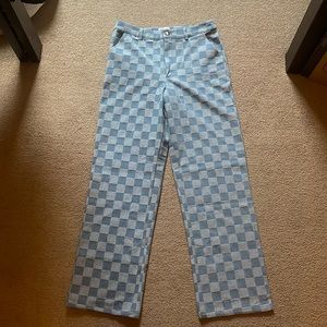 Revolve Jules Checkered Jean - size SMALL